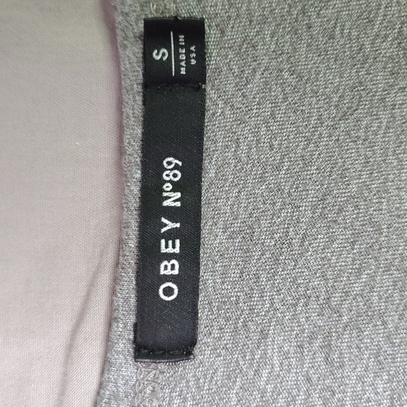 Obey Propaganda Shirt Womens Small Gray Andre Eyes Logo Short Sleeve Crewneck - Picture 4 of 7